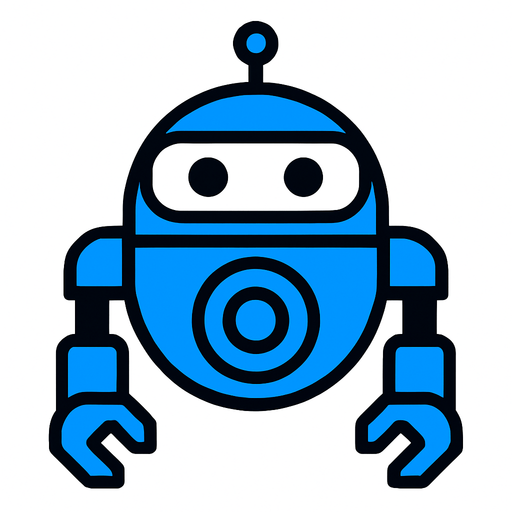 Blue semibot.
In-Game asset.  High contrast.  No shadows
