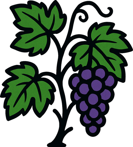 planta uva.
In-Game asset.  2d.  High contrast.  No shadows