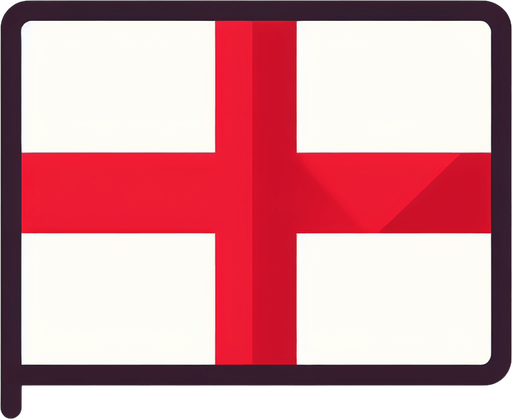 england flag. simple. flat.
Single Game Texture. In-Game asset. 2d. Blank background. High contrast. No shadows.
