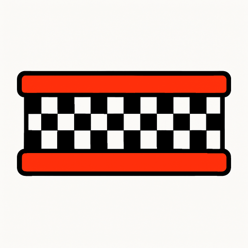 just a start line without any text.
In-Game asset.  2d.  High contrast.  No shadows