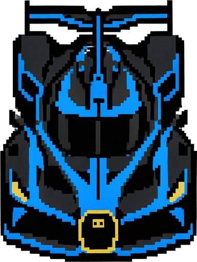 bugatti bolide pixel art bird's eye view.
In-Game asset.  2d.  High contrast.  No shadows