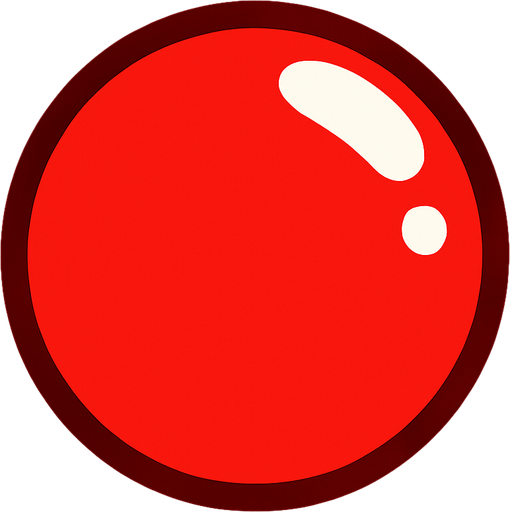 Red bubble.
In-Game asset.  2d.  High contrast.  No shadows