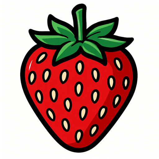 çilek.
In-Game asset.  2d.  High contrast.  No shadows