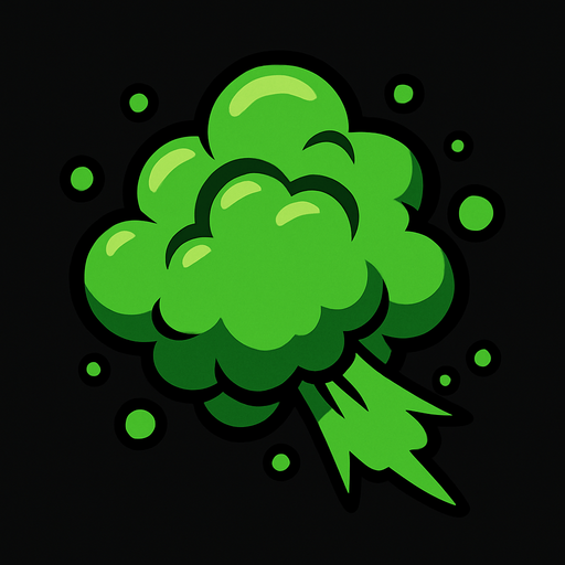 Fart cloud.
In-Game asset.  2d.  High contrast.  No shadows