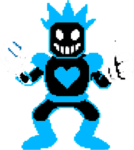 Make me a Deltarune enemy.
In-Game asset.  2d.  High contrast.  No shadows