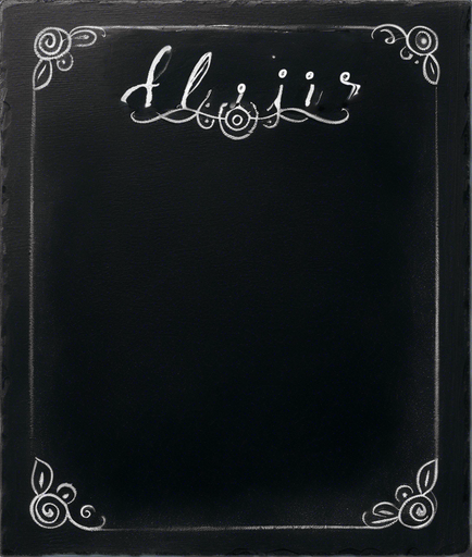 "ELIXIR" written in chalk