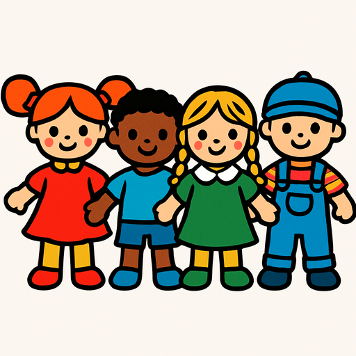 Toy dolls.
In-Game asset.  2d.  High contrast.  No shadows