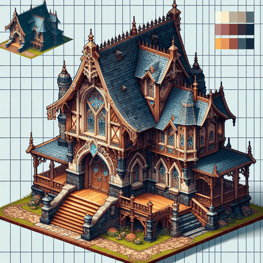A home in a RTS and fantasy style.
Single Game Texture. In-Game asset. 2d. Blank background. High contrast. No shadows.