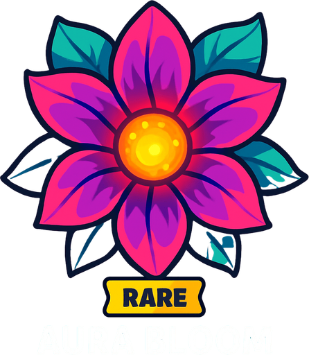 rare Aura Bloom top view.
In-Game asset.  2d.  High contrast.  No shadows