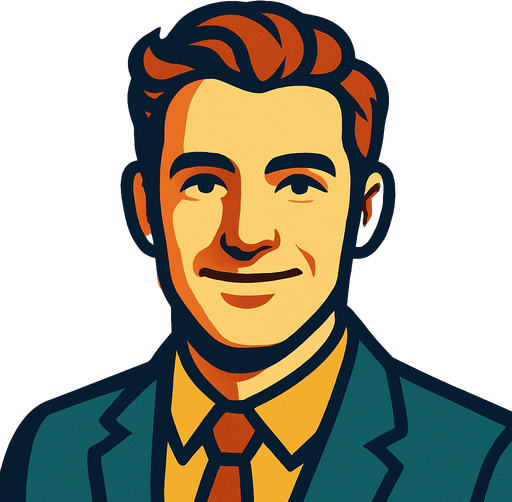 Profile photo of a charming man.
In-Game asset.  2d.  High contrast.  No shadows