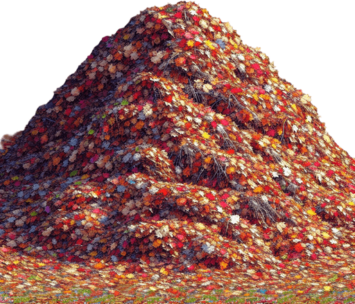 pile of dead leaves.
video game sprite