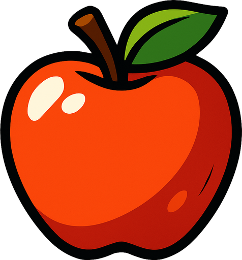 Apple.
In-Game asset.  2d.  High contrast.  No shadows
