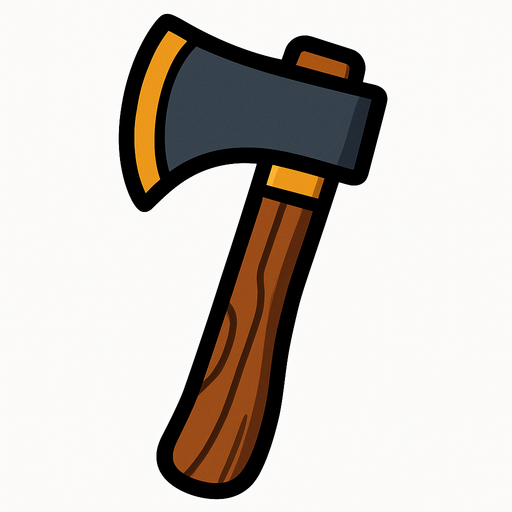 hacha.
In-Game asset.  2d.  High contrast.  No shadows