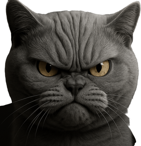 exagerate expression.
gray fur