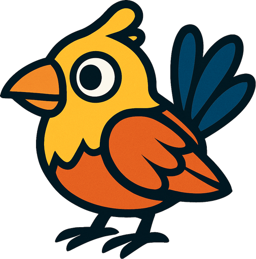 bird.
In-Game asset.  2d.  High contrast.  No shadows