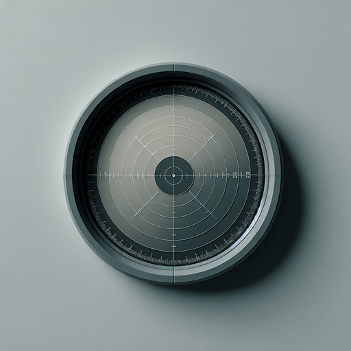 minimalis empty radar screen.
top view. no border