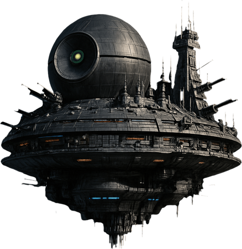 Uzay savaş istasyonu - Gerçekçi.
In-Game asset.  High contrast.  No shadows