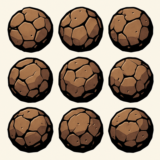 Pack of rocks shots.sphere.
In-Game asset.  2d.  High contrast.  No shadows