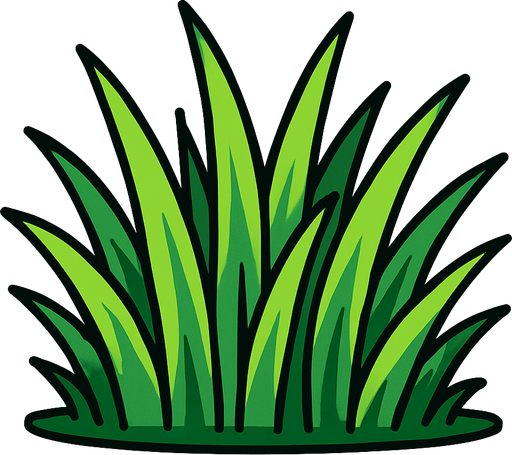 gras.
In-Game asset.  2d.  High contrast.  No shadows