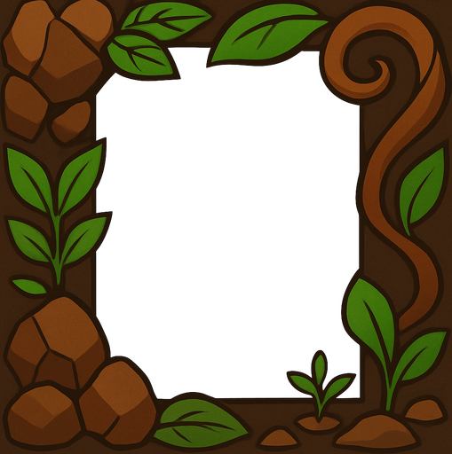 El margen para una carta que representa el tipo tierra