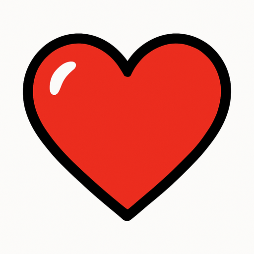 Petit coeur.
In-Game asset.  2d.  High contrast.  No shadows