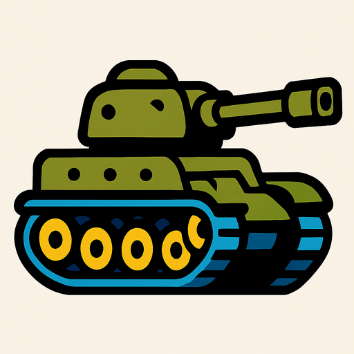 Un tanque.
In-Game asset.  2d.  High contrast.  No shadows
