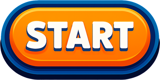 Create a stylish start button.
In-Game asset.  2d.  High contrast.  No shadows. #3d