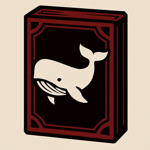 Dark red card packet with a Whale in the center.
In-Game asset.  2d.  High contrast.  No shadows