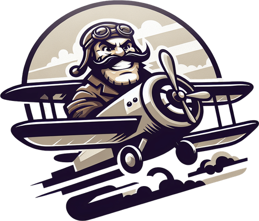 Wario flying an aeroplane.
Single Game Texture.  In-Game asset.  2d.  Blank background.  High contrast.  No shadows