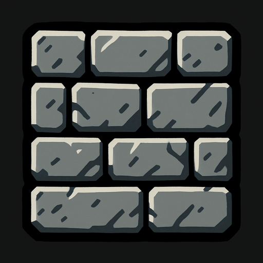 wall block.
In-Game asset.  2d.  High contrast.  No shadows