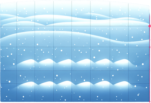snow background, only snow, side view, horizontal lines Single Game Texture. In-Game asset. 2d. Blank background. High contrast. No shadows.