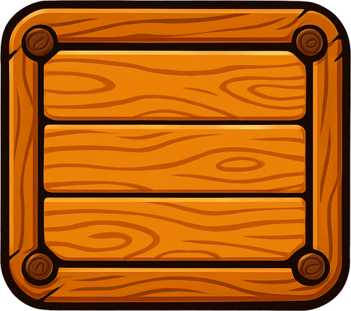 Ahşap tema.
In-Game asset.  2d.  High contrast.  No shadows