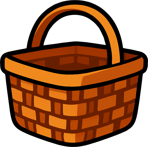 Basket.
In-Game asset.  2d.  High contrast.  No shadows