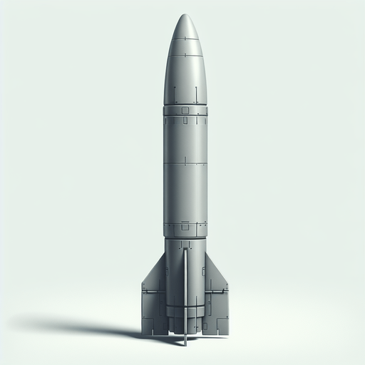 360-degree missile.
Single Game Texture.  In-Game asset.  2d.  Blank background.  High contrast.  No shadows