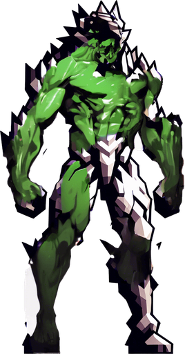 Make his body look destroyed, also make it cover with some green liquid
