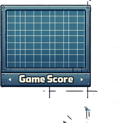suggest a bkg for the score.
Single Game Texture. In-Game asset. 2d. Blank background. High contrast. No shadows.
