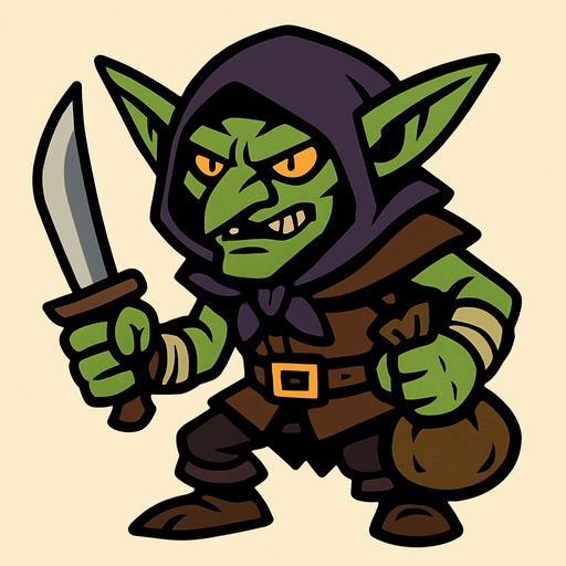 haydut goblin.
In-Game asset.  2d.  High contrast.  No shadows