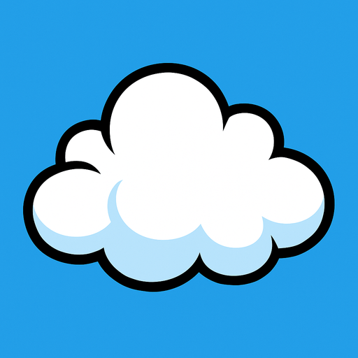 white cloud.
In-Game asset.  2d.  High contrast.  No shadows