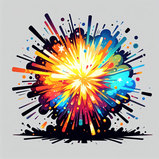 explosion.
Single Game Texture.  In-Game asset.  2d.  Blank background.  High contrast.  No shadows