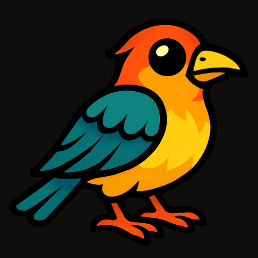 Bird.
In-Game asset.  2d.  High contrast.  No shadows