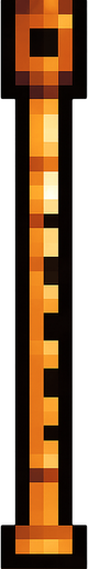 flute pixel art 2d vertical.
In-Game asset.  2d.  High contrast.  No shadows