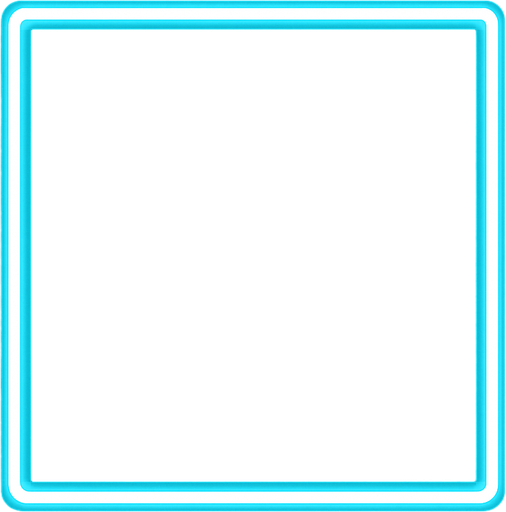 Una barra neon de forma cuadrada.
In-Game asset.  2d.  High contrast.  No shadows