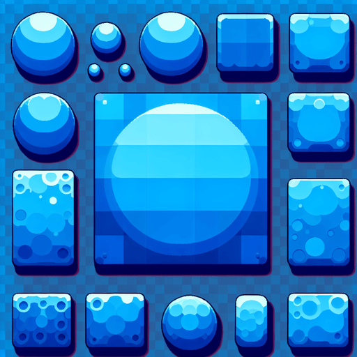 blue background Single Game Texture. In-Game asset. 2d. Blank background. High contrast. No shadows.