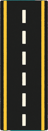 Dikey bir yol yap kara yolu.
In-Game asset.  2d.  High contrast.  No shadows