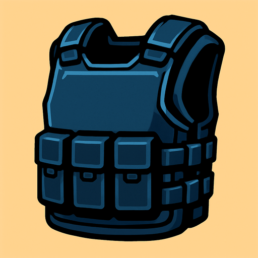 blue steel vest.
In-Game asset.  2d.  High contrast.  No shadows