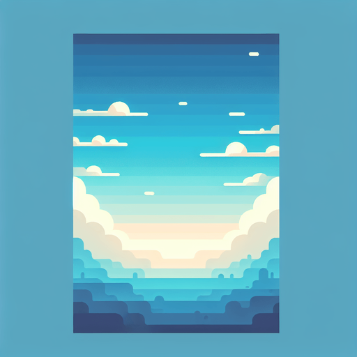 Minimalist Gradient Background (Default Style) 🎨
A smooth gradient sky transitioning from light blue to deep blue.
Optionally, add a subtle parallax effect with slow-moving clouds.
This style keeps the game clean and visually appealing..
Single Game Texture.  In-Game asset.  2d.  Blank background.  High contrast.  No shadows