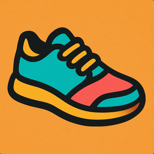 shoe icon.
In-Game asset.  2d.  High contrast.  No shadows