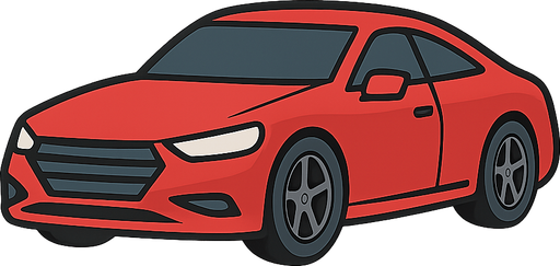 car. No background. Transparent background. Blank background. No shadows. 2d. In-Game asset. flat