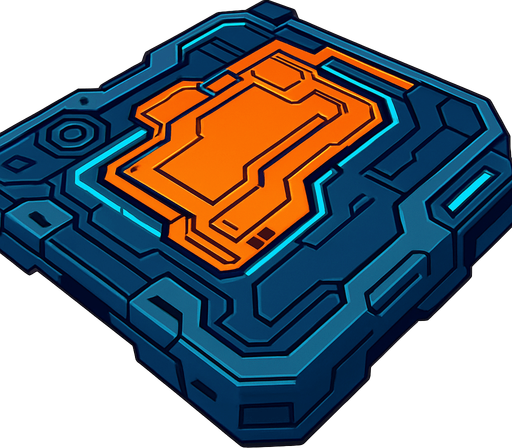 futuristic robotic ground.
In-Game asset.  2d.  High contrast.  No shadows
