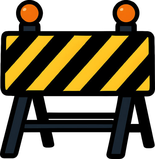 barrier.
In-Game asset.  2d.  High contrast.  No shadows